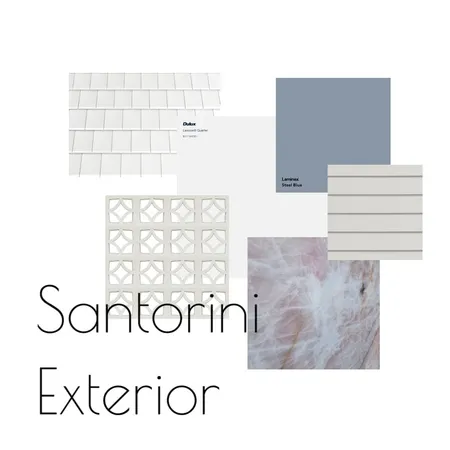 Santorini Exterior Interior Design Mood Board by zmilburn on Style Sourcebook