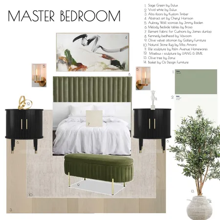 MASTER BEDROOM SAMPLE BOARD MOD 9 Interior Design Mood Board by bekbatham on Style Sourcebook