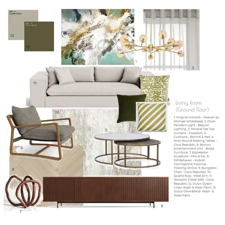 Living Room $25k Interior Design Mood Board by Designlust on Style Sourcebook