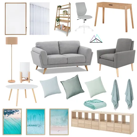 Kellie aqua room Interior Design Mood Board by Invelope on Style Sourcebook