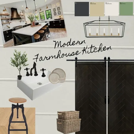 Modern Farmhouse Kitchen Interior Design Mood Board by rachaeljcrilly on Style Sourcebook