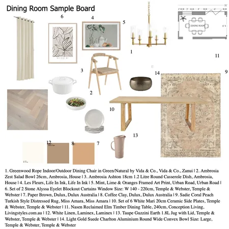 Dining Room Sample Board Draft Interior Design Mood Board by sydneyb30 on Style Sourcebook