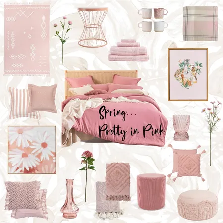 Pretty in Pink Bedroom Interior Design Mood Board by Lucey Lane Interiors on Style Sourcebook