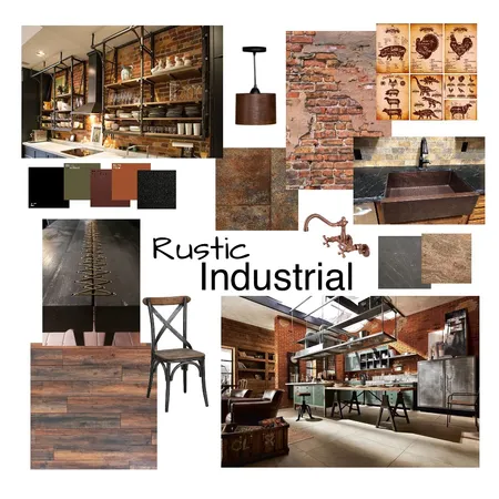 Rustic Industrial Style Kitchen final Interior Design Mood Board by Ianhcarter on Style Sourcebook