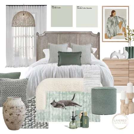 Pillow Talk SAGE BEDROOM Interior Design Mood Board by Layered Interiors on Style Sourcebook