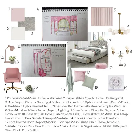 Kids Bedroom Interior Design Mood Board by madalina on Style Sourcebook