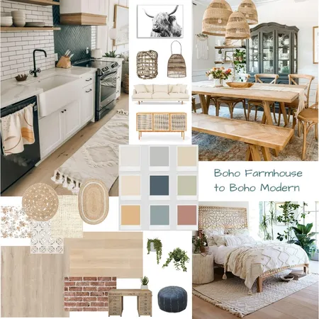 Boho Farmhouse to Boho Modern Interior Design Mood Board by Richard Howard on Style Sourcebook