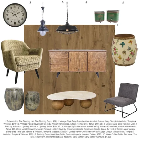 Miners Cottage - Living Interior Design Mood Board by k3po@gmx.com on Style Sourcebook