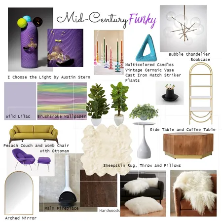 Mid-Century Funky Interior Design Mood Board by Arianna N on Style Sourcebook