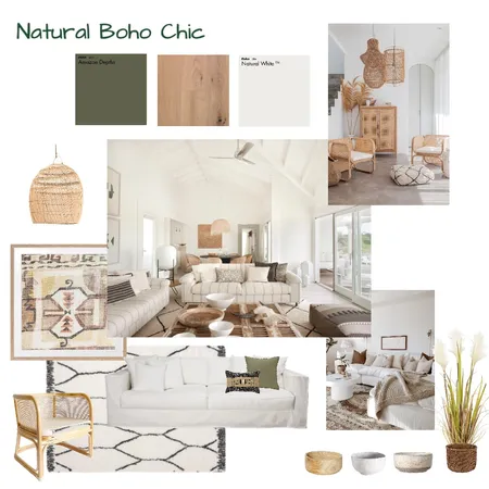 Boho Living Room Interior Design Mood Board by Alyssakjondal on Style Sourcebook