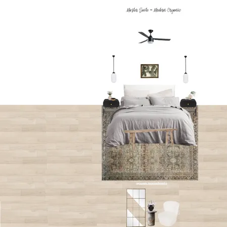 Master Suite - Modern Organic (Layla 1 Mirror - Perry Black - Boucle Chair- La Danse Wall Art) Interior Design Mood Board by Casa Macadamia on Style Sourcebook