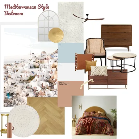 Mediterranean Bedroom Interior Design Mood Board by KMDiDio12 on Style Sourcebook