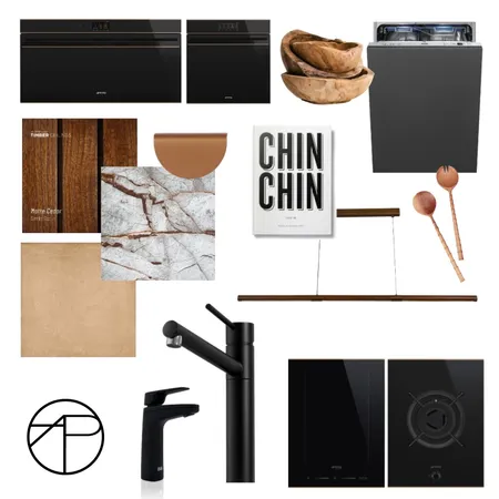 Smeg Copper Mood Interior Design Mood Board by Alexandra Paul Interiors on Style Sourcebook