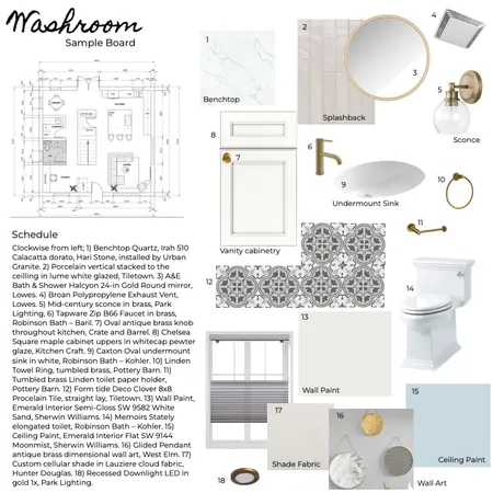 Washroom Interior Design Mood Board by heather.quist on Style Sourcebook