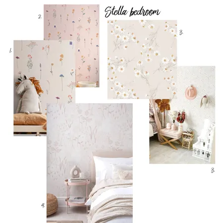 Stella bedroom wallpaper Interior Design Mood Board by Renee Interiors on Style Sourcebook