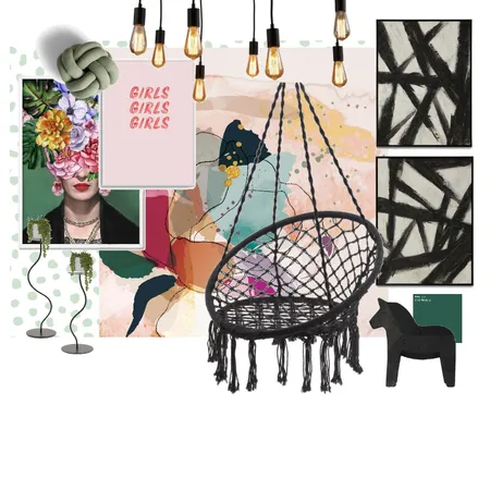 Charcoal Maximalist Interior Design Mood Board by designer dodo on Style Sourcebook