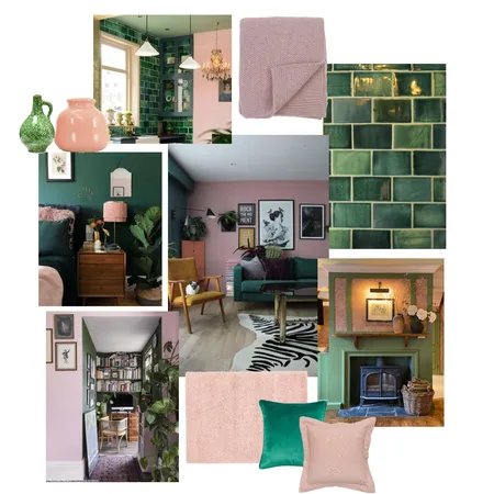 Complementary Pink & Green Interior Design Mood Board by NicoleJepson on Style Sourcebook