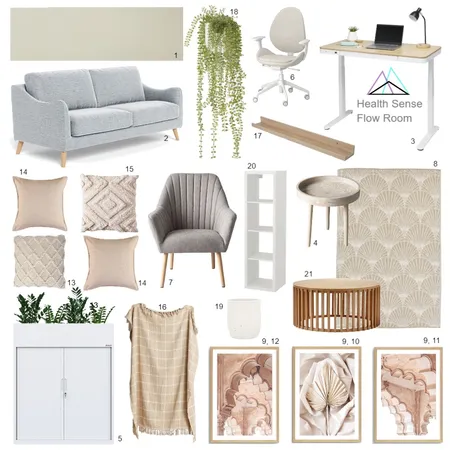 Natalie boho office Interior Design Mood Board by Invelope on Style Sourcebook