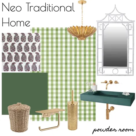 NEO TRAD HOME - Powder room Interior Design Mood Board by RLInteriors on Style Sourcebook