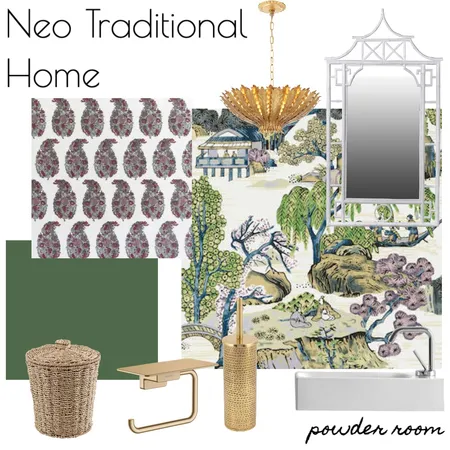 NEO TRAD HOME - Powder room Interior Design Mood Board by RLInteriors on Style Sourcebook