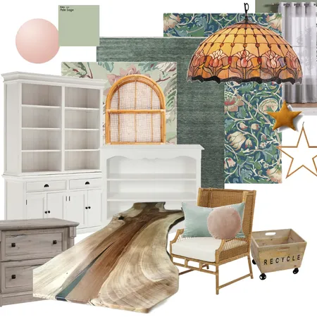 Classical Boho Study Interior Design Mood Board by Moon Saikia on Style Sourcebook