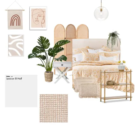 boho bedroom Interior Design Mood Board by Millbo on Style Sourcebook