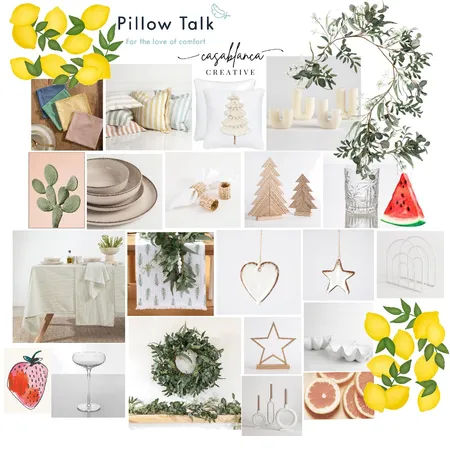 Pillow Talk x Casablanca Creative Christmas Soiree Interior Design Mood Board by Casablanca Creative on Style Sourcebook