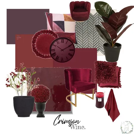 Crimson wine Interior Design Mood Board by Laurel and Fawne on Style Sourcebook