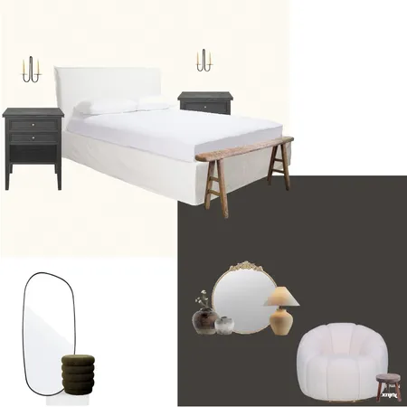 Bedroom - B&W Contrast Interior Design Mood Board by Marissa's Designs on Style Sourcebook