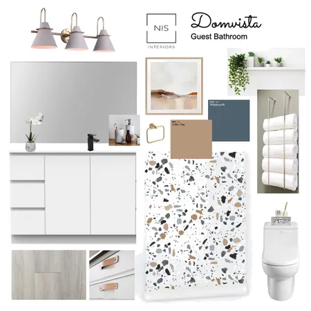 Domvista - Guest bathroom Interior Design Mood Board by Nis Interiors on Style Sourcebook