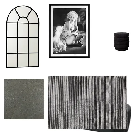 Moody Black Living Room Interior Design Mood Board by Priya Trehan on Style Sourcebook