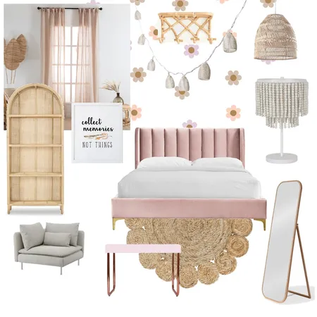 Boho Girls Room Interior Design Mood Board by SaschaMichelle on Style Sourcebook