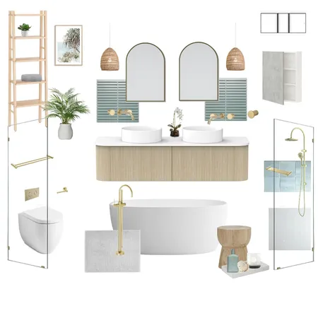 coastal bathroom Interior Design Mood Board by Sophie Li on Style Sourcebook