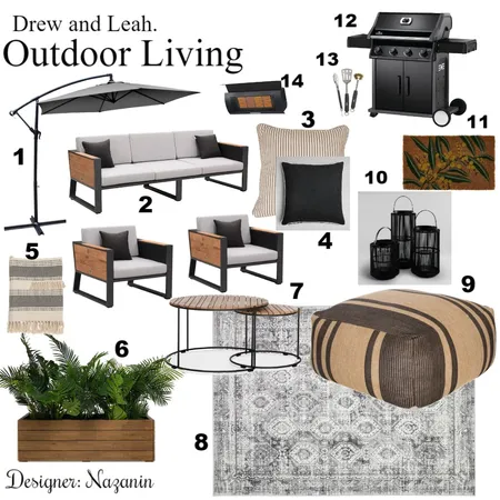 Outdoor Sample board for clients Drew and Leah. Interior Design Mood Board by Nazanin on Style Sourcebook