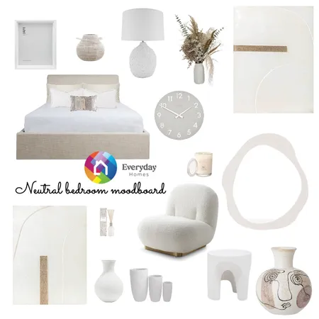 Neutral Bedroom Interior Design Mood Board by alyse.alam on Style Sourcebook