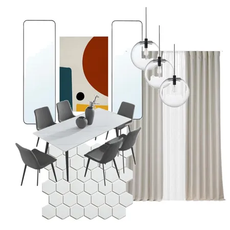 Mid-Century Modern Dining area Interior Design Mood Board by ALI Studio on Style Sourcebook