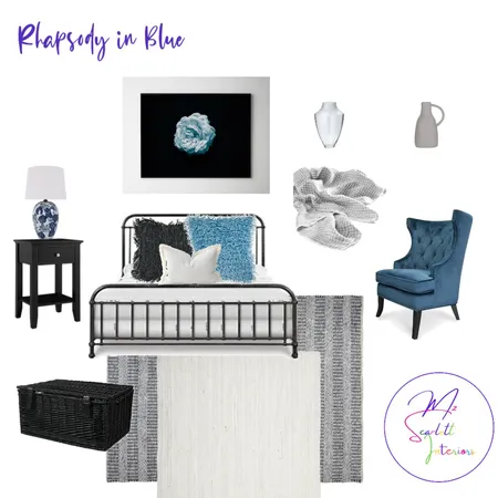 Rhapsody in Blue Interior Design Mood Board by Mz Scarlett Interiors on Style Sourcebook