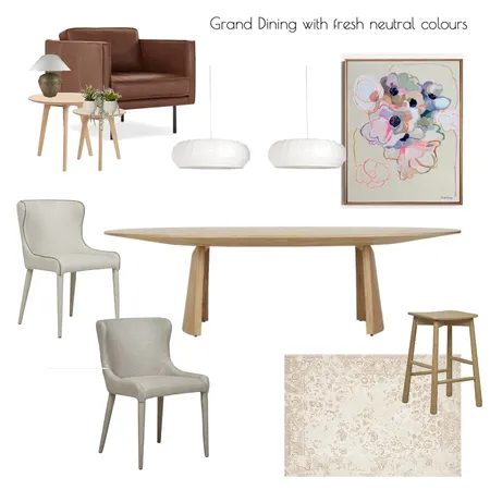 Grand Dining in fresh neutrals Interior Design Mood Board by CSInteriors on Style Sourcebook