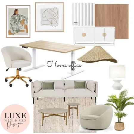 Home office Interior Design Mood Board by Luxe Style Co. on Style Sourcebook