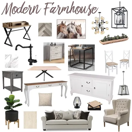 Modern Farmhouse Interior Design Mood Board by Izzy_Zara on Style Sourcebook