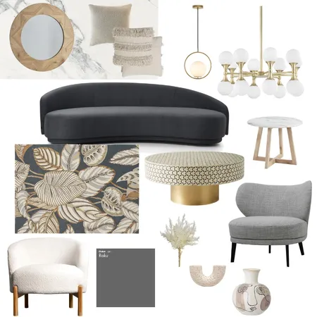 Living Room Moodboard Interior Design Mood Board by BlueOrange Interiors on Style Sourcebook