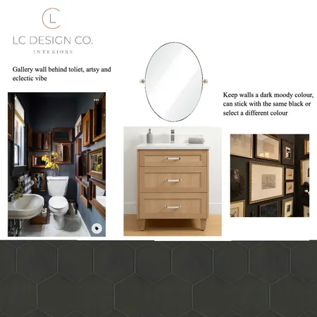 Cathrine Powder Room Interior Design Mood Board by LC Design Co. on Style Sourcebook