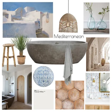 Mediterranean Principal Bath Interior Design Mood Board by DeannaNMiller on Style Sourcebook