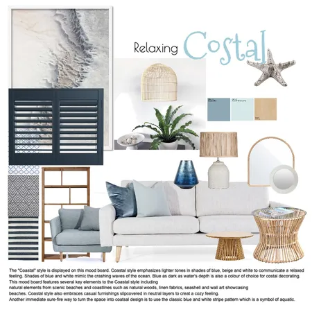 Costal Mood Board Interior Design Mood Board by Flora Liu on Style Sourcebook