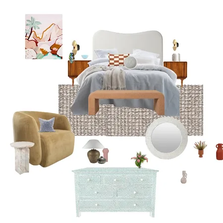 Cool Tones Bedroom Interior Design Mood Board by Studio Hart Creative on Style Sourcebook