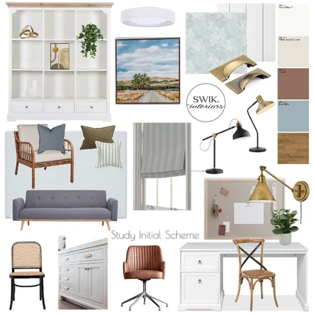 Watlen Study Initial Scheme Interior Design Mood Board by Libby Edwards on Style Sourcebook