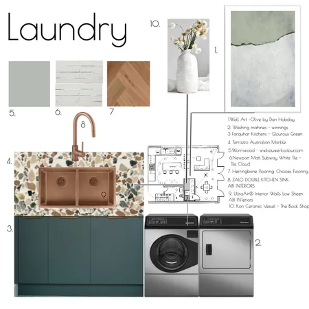 Laundry Interior Design Mood Board by Reedesigns on Style Sourcebook