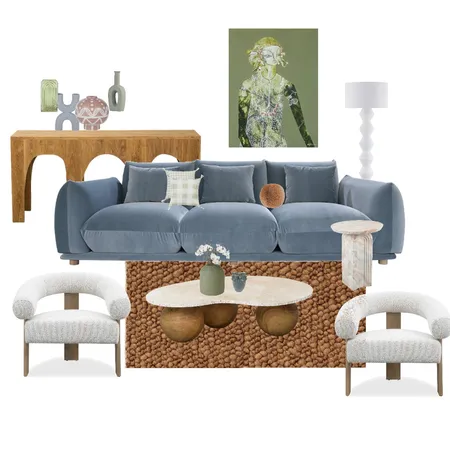 Blue sofa luxe living room Interior Design Mood Board by Studio Hart Creative on Style Sourcebook