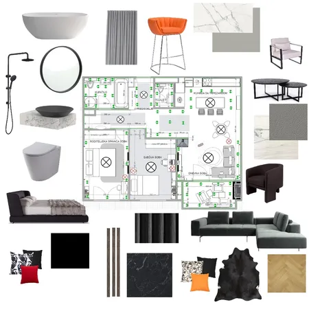 DIPLOMSKI RAD MOODBOARD NAMJEŠTAJ Interior Design Mood Board by Mersija on Style Sourcebook