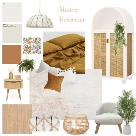 Modern Bohemiam Interior Design Mood Board by emmagilnicz on Style Sourcebook